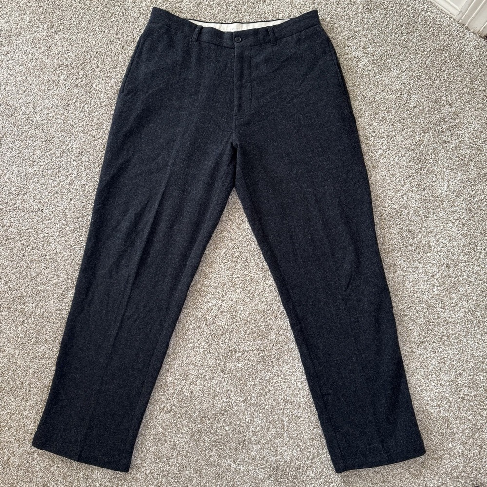Structure Mens‎ Size W34L32 Charcoal Wool Viscose Blend Stash Pocket Dress Pant